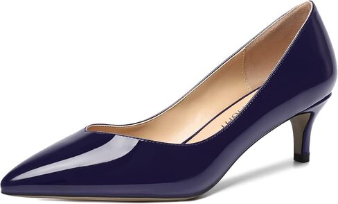 AMBELIGHT Womens Casual Slip On Pointed Toe Dress Shoes Patent Kitten Low Heel Pumps Shoes 2 Inch in Saudi Arabia