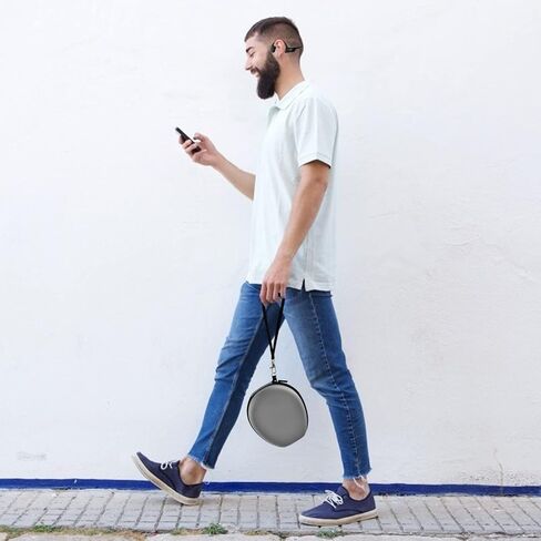 حافظة متوافقة مع AfterShokz Aeropex/Trekz Air/لسماعات الرأس اللاسلكية ذات التوصيل العظمي المفتوحة من التيتانيوم AS650 / AS800، حامل تخزين يناسب سدادات الأذن والكابلات والملحقات (الصندوق فقط) in Kuwait