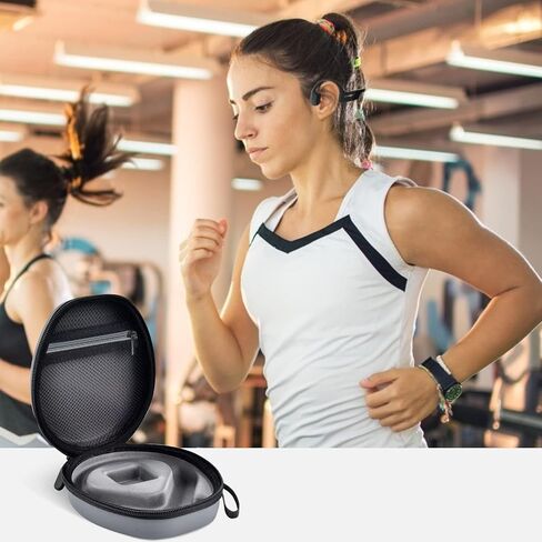 حافظة متوافقة مع AfterShokz Aeropex/Trekz Air/لسماعات الرأس اللاسلكية ذات التوصيل العظمي المفتوحة من التيتانيوم AS650 / AS800، حامل تخزين يناسب سدادات الأذن والكابلات والملحقات (الصندوق فقط) in Kuwait