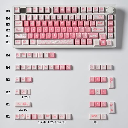 Sumgsn Keycaps 130 مفتاح Cherry Profile PBT Dye Sub Keycaps مجموعة مناسبة لـ 61/64/87/104/108 Cherry Mx Switches لوحة المفاتيح الميكانيكية in Saudi Arabia