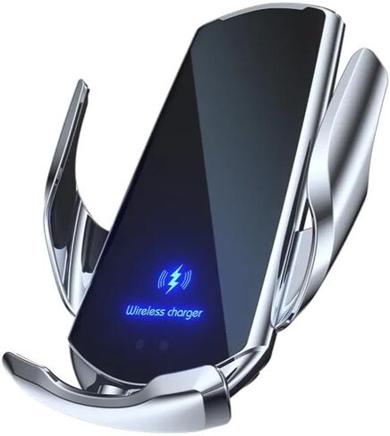 Wireless Automatic Car Charger Phone Holder 15W Air Vent Phone Holder iOS Android Compatiblee Charging (Golden Q3) in Saudi Arabia