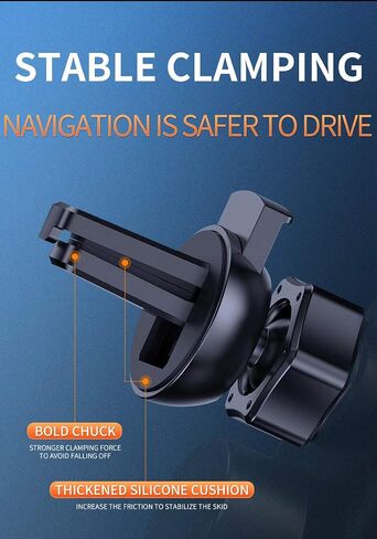 Wireless Automatic Car Charger Phone Holder 15W Air Vent Phone Holder iOS Android Compatiblee Charging (Golden Q3) in Saudi Arabia