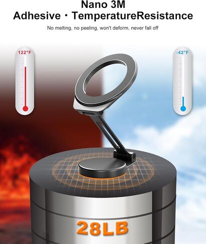 Magnetic Phone Holder for Car，[All-Metal] Foldable Magnetic Phone Holder for Car, 360° Rotation Car Mount Strong Magnets Car Phone Holder Fits iPhone 15 14 13 12 Pro Max All Smartphones in Saudi Arabia