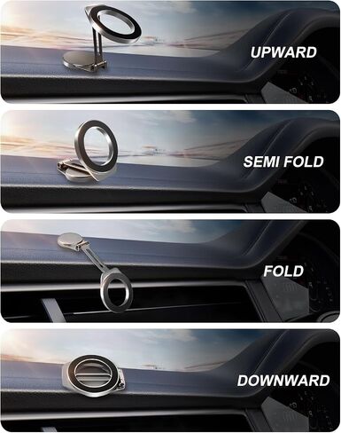 Magnetic Phone Holder for Car，[All-Metal] Foldable Magnetic Phone Holder for Car, 360° Rotation Car Mount Strong Magnets Car Phone Holder Fits iPhone 15 14 13 12 Pro Max All Smartphones in Saudi Arabia