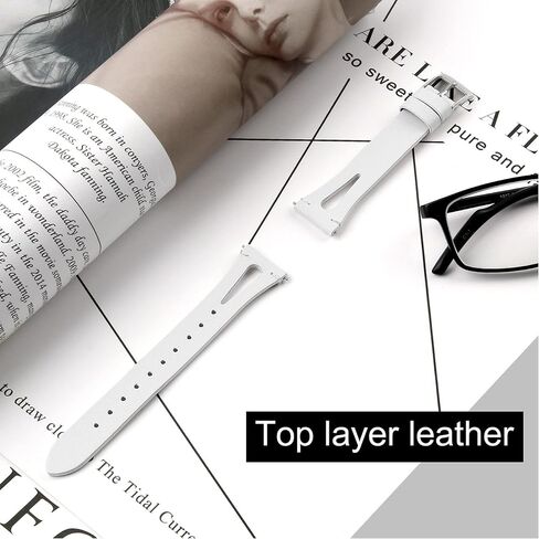 IDW13,IDW16,IDW19 Smartwatch Bands, Lamshaw Slim Vintage Leather Strap Replacement Compatible for TOOBUR,TEMINICE,VRPEFIT,Konitee,Gydom,Faweio IDW13 Watch / Woneligo W3 / TOOBUR,Faweio IDW16 Watch / Quican W16 Watch / MILOUZ,Amzhero,A-TGTGA,TOOBUR IDW19 W in Saudi Arabia