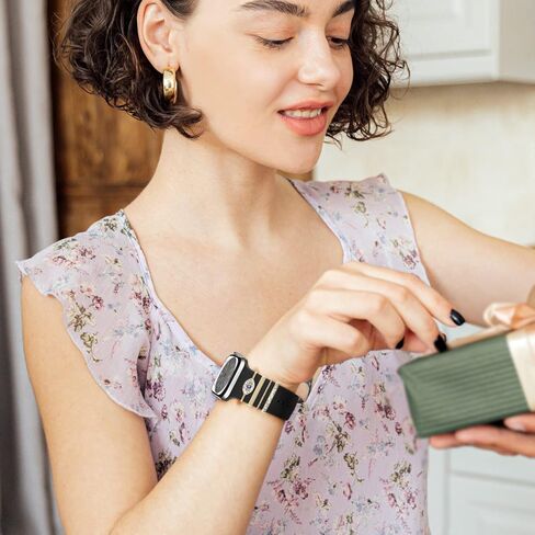 سحر ALMNVO الماسي اللامع لأساور ساعات Apple 46 مم 45 مم 44 مم 42 مم 41 مم 40 مم 38 مم 49 مم، سوار حلقات زخرفية منزلقة معدنية لامعة لسلسلة iWatch Ultra/2 10 9 8 7 se 6 5 4 3 للنساء in Kuwait