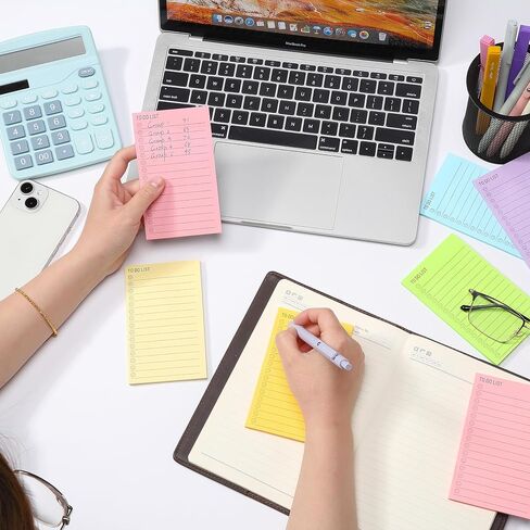 Mr. Pen- to Do List Sticky Notes, 3"x4", 360 Sheets, Assorted Colors to Do List Notepad, Lined Sticky Notes, to Do List Planner, Daily to Do List Notepad, to Do Notepad, Todo List Notepad in Kuwait