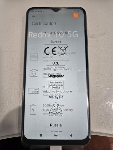 Xiaomi Redmi 10 5G + 4G LTE (128 جيجابايت + 4 جيجابايت) GSM مفتوح 6.58 بوصة 50 ميجابكسل كاميرا بعدسة مزدوجة فائقة (Tmobile Mint Tello وInternational Global) + شاحن USB مزدوج سريع للسيارة 51 وات (رمادي جرافيتي عالمي) in Saudi Arabia
