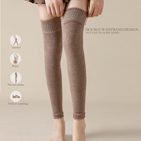 Black Knee High Tall Socks,Thin Thigh High Socks,Suitable for all Aeasons Comfortable and Soft Knitted Thin Style,Leg Warmers for Women Winter,Suitable for all seasons in Saudi Arabia