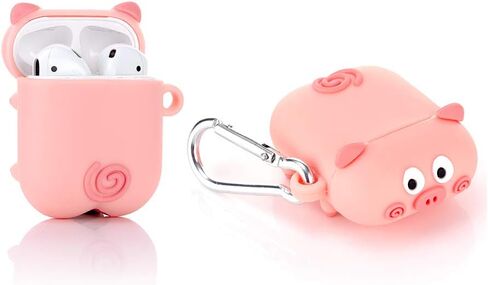 Silicone Case Compatible for Apple Airpods with Funny Cute Cover [Cute Pet Design](Cat Grey) in Saudi Arabia