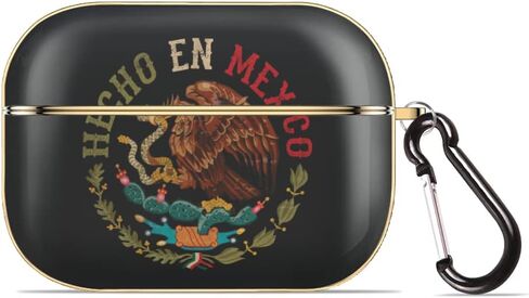 Made in Mexico Eagle AirPods Pro 2nd Generation Case 2022 Cute Printed Design Airpods Pro 2 Case Shockproof Protective Hard Cover for Girls Women Men with Keychain for Airpods Pro 2nd Gen Gold in Saudi Arabia