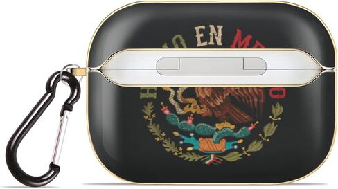 Made in Mexico Eagle AirPods Pro 2nd Generation Case 2022 Cute Printed Design Airpods Pro 2 Case Shockproof Protective Hard Cover for Girls Women Men with Keychain for Airpods Pro 2nd Gen Gold in Saudi Arabia