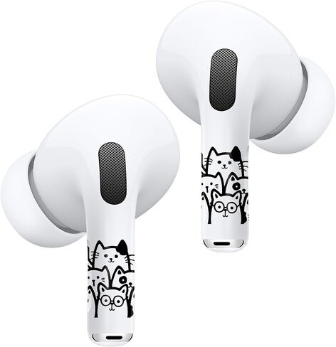 RockMax for AirPods Pro Skin، ملصقات مطبوعة على شكل مخالب لسماعات الأذن، وشم أسود DIY لـ AirPods Pro الجيل الثاني، طويل الأمد، سهل الاستخدام، هدية للنساء والرجال in Kuwait