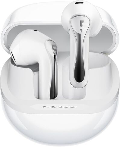 SoundPEATS AI Adaptive Noise Canceling Wireless Earbuds, aptx Adaptive Lossless and QCC3091, Bluetooth V5.4 Earphones with 6 Mics, Total 30 Hrs, App Control (White) in Saudi Arabia