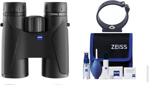 منظار Zeiss 10x42 Terra ED ومجموعة أدوات التنظيف Zeiss ومحول Aziak Bino (أخضر) in Saudi Arabia