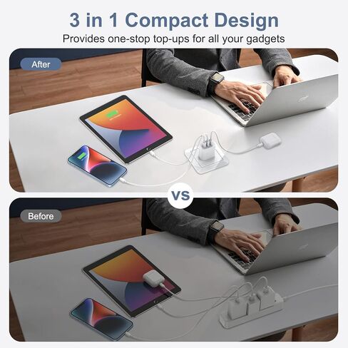 قابس USB، 2 حزمة 15 وات 3 منافذ USB شاحن حائط Amoner 2023 ترقية شاحن USB كتلة iPhone Cube محول لـ iPhone 14 13 12 11 X SE XS 8 Galaxy S22 S21 S20 Android in Kuwait