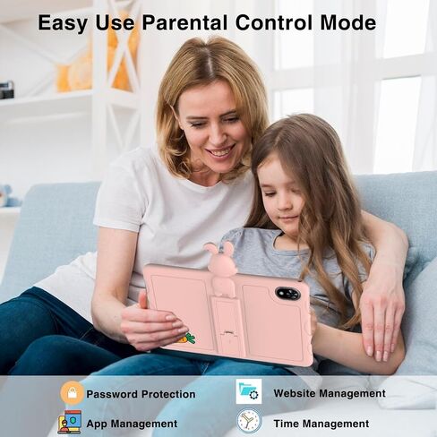 تابلت DOOGEE للأطفال، تابلت 10 بوصة U9 Kid مع ذاكرة وصول عشوائي 7 جيجابايت، جهاز لوحي Android مع مساحة تخزين 64 جيجابايت، 5060 مللي أمبير، مراقبة أبوية، بلوتوث 5.0، واي فاي 6، كاميرا مزدوجة، OTG، Widevine L1 للأطفال (وردي) in Kuwait