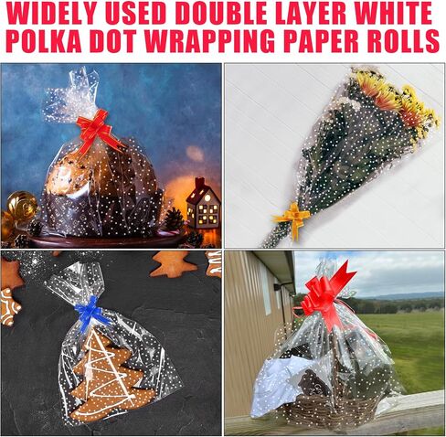 Cellophane Wrap Roll 15.7''x100ft, Clear Wrapping Paper to Wrap Gift Baskets, 2.5 Mil Thick Transparente Cellophane Plastic Wrap for Gifts, Baskets, Flowers, Food in Saudi Arabia