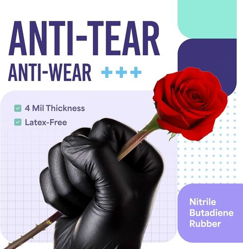Medtecs Nitrile Gloves Disposable Latex-Free with Chemo-Rated Protection & Breathable Design - 4 Mil Thickness, Ambidextrous, Powder-Free and Over 500% Elongation - Blue S (3.15" x 9.6") - 1000PC in Saudi Arabia