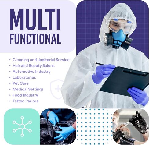 Medtecs Nitrile Gloves Disposable Latex-Free with Chemo-Rated Protection & Breathable Design - 4 Mil Thickness, Ambidextrous, Powder-Free and Over 500% Elongation - Blue S (3.15" x 9.6") - 1000PC in Saudi Arabia