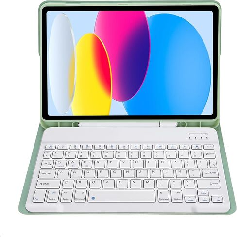 حافظة لوحة مفاتيح لجهاز Samsung Galaxy Tab A9+ Plus مقاس 11 بوصة 2023، لوحة مفاتيح إسبانية قابلة للفصل مع حامل أقلام لجهاز SM-X210/X216/X218، أسود in Kuwait