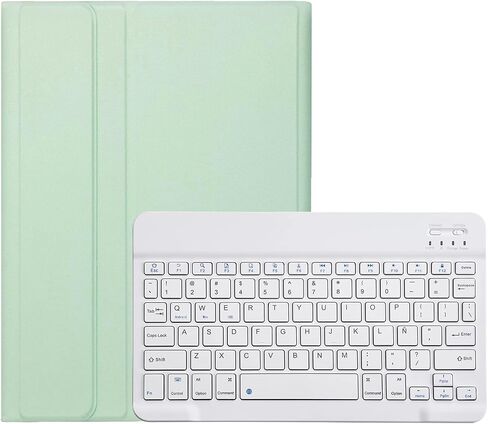 حافظة لوحة مفاتيح لجهاز Samsung Galaxy Tab A9+ Plus مقاس 11 بوصة 2023، لوحة مفاتيح إسبانية قابلة للفصل مع حامل أقلام لجهاز SM-X210/X216/X218، أسود in Kuwait
