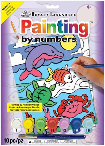 Royal Brush MFP-6 My First Paint by Number Kit, 8.75 by 11.375-Inch, Sea Animals in Saudi Arabia