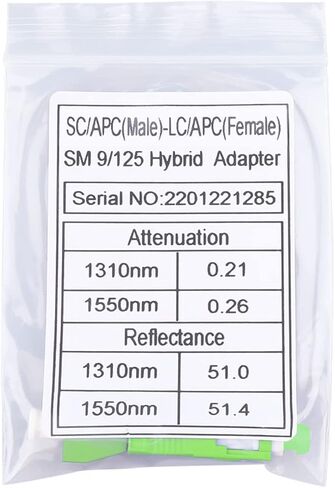 Fiber Optical Coupler Adapter APC Single Mode SC Male to LC Female Connectors LC Female to SC Male Single Mode Coupler, 10pcs in Saudi Arabia