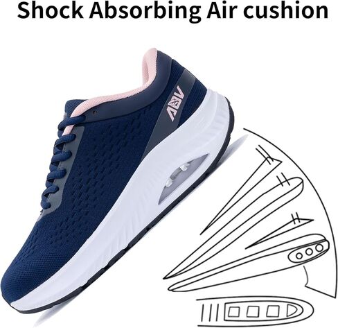 أحذية مشي نسائية ذات مقدمة واسعة مع أحذية تقويم العظام لدعم قوس القدم لأحذية التنس الهوائية لالتهاب اللفافة الأخمصية in Kuwait