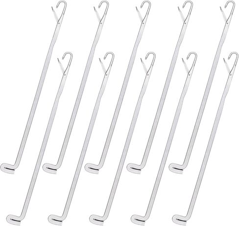 PAGOW 10 Pcs Latch Hook, Serging Crochet Hook Sewing Needles, Metal Snag Repair Tool for DIY Knitting Weaving Revamping Darning Threading Jewelry Making in Saudi Arabia