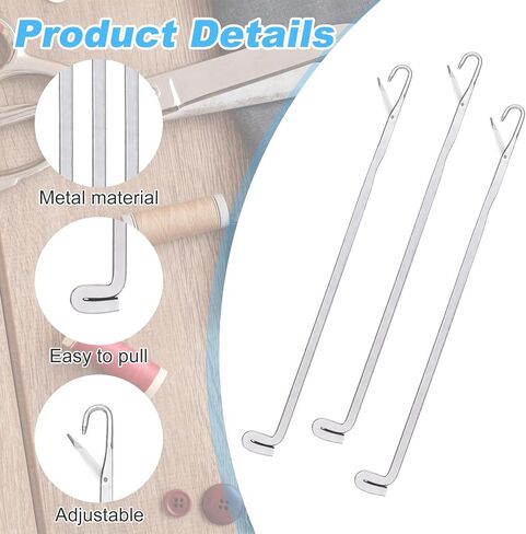 PAGOW 10 Pcs Latch Hook, Serging Crochet Hook Sewing Needles, Metal Snag Repair Tool for DIY Knitting Weaving Revamping Darning Threading Jewelry Making in Saudi Arabia