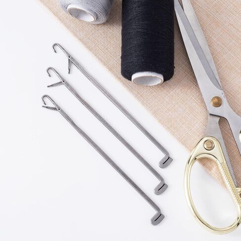 PAGOW 10 Pcs Latch Hook, Serging Crochet Hook Sewing Needles, Metal Snag Repair Tool for DIY Knitting Weaving Revamping Darning Threading Jewelry Making in Saudi Arabia