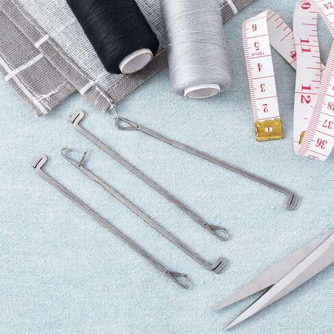 PAGOW 10 Pcs Latch Hook, Serging Crochet Hook Sewing Needles, Metal Snag Repair Tool for DIY Knitting Weaving Revamping Darning Threading Jewelry Making in Saudi Arabia