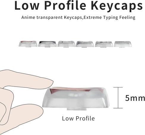 GMKWTL PBT Anime Keycaps 108 Keys, XVX Japanese Custom Backlit Keycaps, OEM Profile Keycaps for 61/87/104/108 Cherry Gateron MX Switches Mechanical Keyboard (Black Anime) in Saudi Arabia