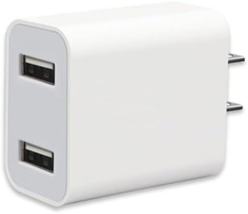 شاحن USB مزدوج مع كابل 1 متر A إلى C، شاحن حائط A+A، منافذ USB-A. متوافق مع هواتف iPhone 15/15Plus/15Pro/15ProMax/iPad Pro/iPad Air/Android in Saudi Arabia