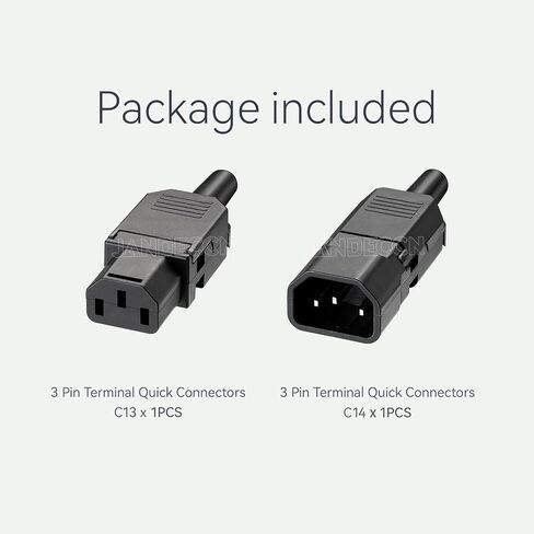 3 دبوس محطة موصلات سريعة، 10A 250V IEC320 C13 أنثى + C14 ذكر مضمنة قابس طاقة محول موصل مقبس in Kuwait