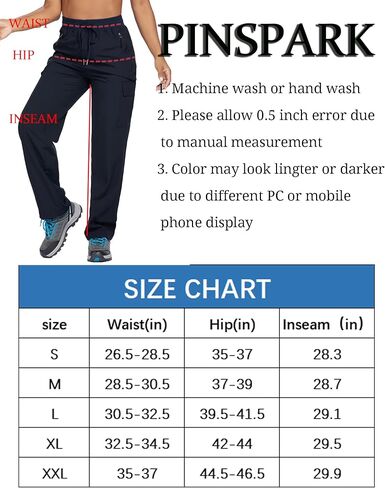 PINSPARK Women's Hiking Pants Black in Saudi Arabia