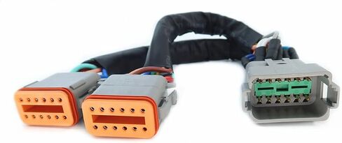 DT 4 Way Connector Plug Splitter Wire Harness 1 Male to 2 Female DT 4 Pin 1-2 SplitterCable 1ft/30cm in Saudi Arabia