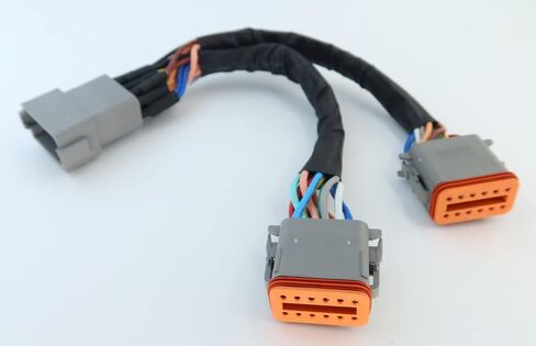 DT 4 Way Connector Plug Splitter Wire Harness 1 Male to 2 Female DT 4 Pin 1-2 SplitterCable 1ft/30cm in Saudi Arabia