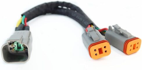 DT 4 Way Connector Plug Splitter Wire Harness 1 Male to 2 Female DT 4 Pin 1-2 SplitterCable 1ft/30cm in Saudi Arabia