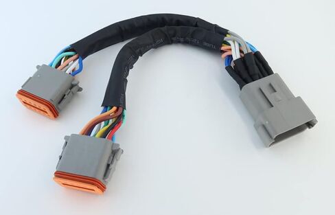 DT 4 Way Connector Plug Splitter Wire Harness 1 Male to 2 Female DT 4 Pin 1-2 SplitterCable 1ft/30cm in Saudi Arabia