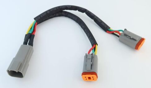 DT 4 Way Connector Plug Splitter Wire Harness 1 Male to 2 Female DT 4 Pin 1-2 SplitterCable 1ft/30cm in Saudi Arabia
