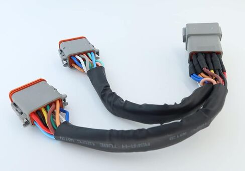 DT 4 Way Connector Plug Splitter Wire Harness 1 Male to 2 Female DT 4 Pin 1-2 SplitterCable 1ft/30cm in Saudi Arabia