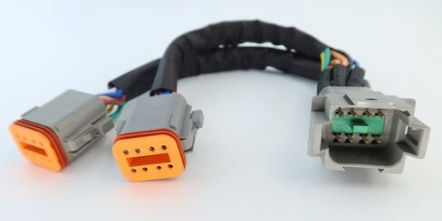 DT 4 Way Connector Plug Splitter Wire Harness 1 Male to 2 Female DT 4 Pin 1-2 SplitterCable 1ft/30cm in Saudi Arabia