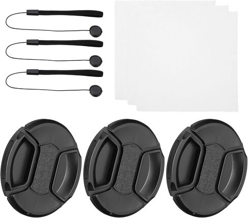 PATIKIL 95mm Lens Cap Set, 3Pack Sides Pinch Snap Camera Lens Cover for Front Len Suitable for 95mm Thread Universal DSLR Lenses for Nikon, for Fujifilm, for Pentax, for Leica in Saudi Arabia