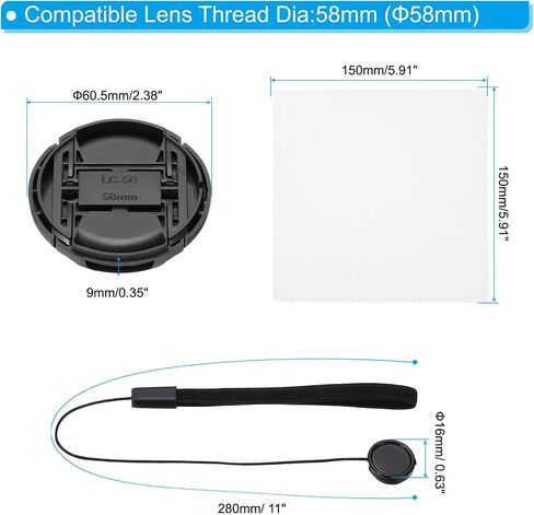 PATIKIL 95mm Lens Cap Set, 3Pack Sides Pinch Snap Camera Lens Cover for Front Len Suitable for 95mm Thread Universal DSLR Lenses for Nikon, for Fujifilm, for Pentax, for Leica in Saudi Arabia