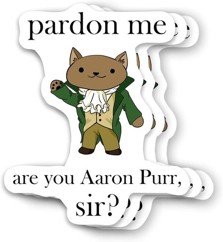 (3 قطع) ملصقات كلمات موسيقية ألكسندر هاميلتون اقتباسات Pardon Me are You Aaron Purr Sir ملصق مقاس 3 بوصة لزجاجة المياه، الكوب، الكمبيوتر المحمول، القبعة، جراب الهاتف in Kuwait