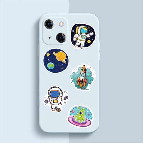 Space Stickers Planet Stickers for Kids Teens Adults, Eikecy Cute Galaxy Stickers Waterproof Vinyl Decals Kawaii Stickers for Water Bottles Laptop Luggage Scrapbook(50PCS) in Saudi Arabia
