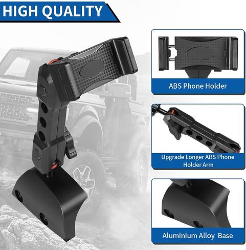 حامل حامل الهاتف على لوحة القيادة على الجانب الأيسر متوافق مع Ford Bronco 2021 2022 2023 2024 360 درجة تعديل حامل الهاتف الخليوي in Kuwait