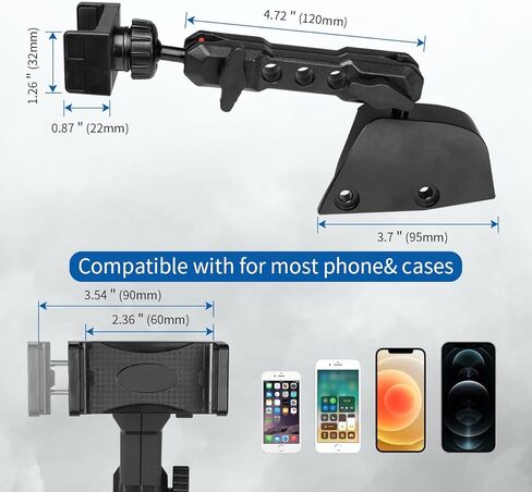 حامل حامل الهاتف على لوحة القيادة على الجانب الأيسر متوافق مع Ford Bronco 2021 2022 2023 2024 360 درجة تعديل حامل الهاتف الخليوي in Kuwait